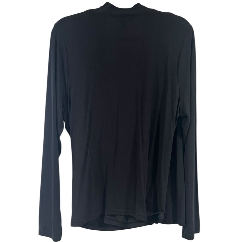 Banana Republic Threadsoft Black Long Sleeve Wrap Top Womens XXL‎ New With Tags - Picture 3 of 8